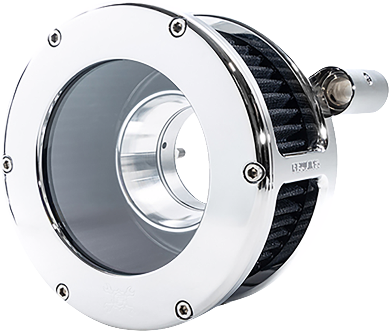 BA Air Cleaner Kit - Chrome/Clear With Black Filter - '93-'99 Evolution Big Twin