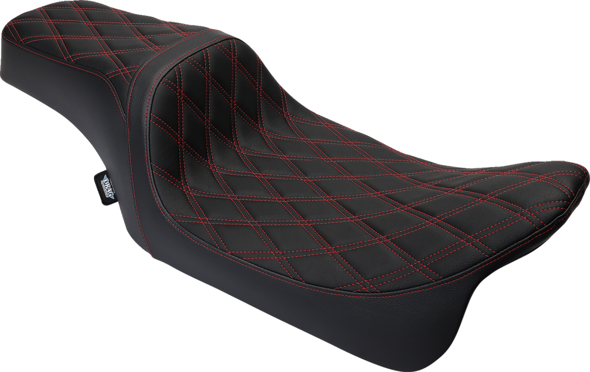 Predator 1Up Seat - Vinyl - Double Diamond Red Stitch - FLH '08-'23