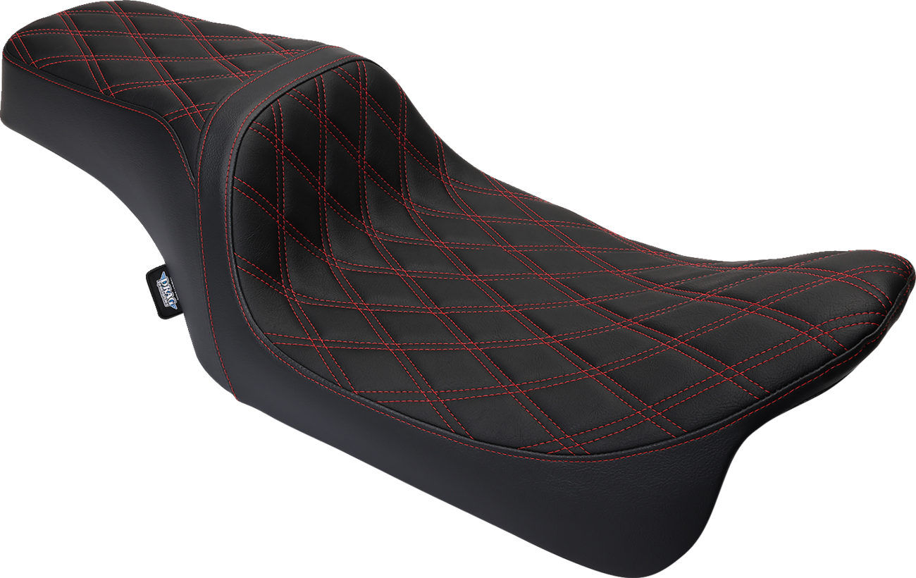 Predator 1Up Seat - Vinyl - Double Diamond Red Stitch - FLH '08-'23