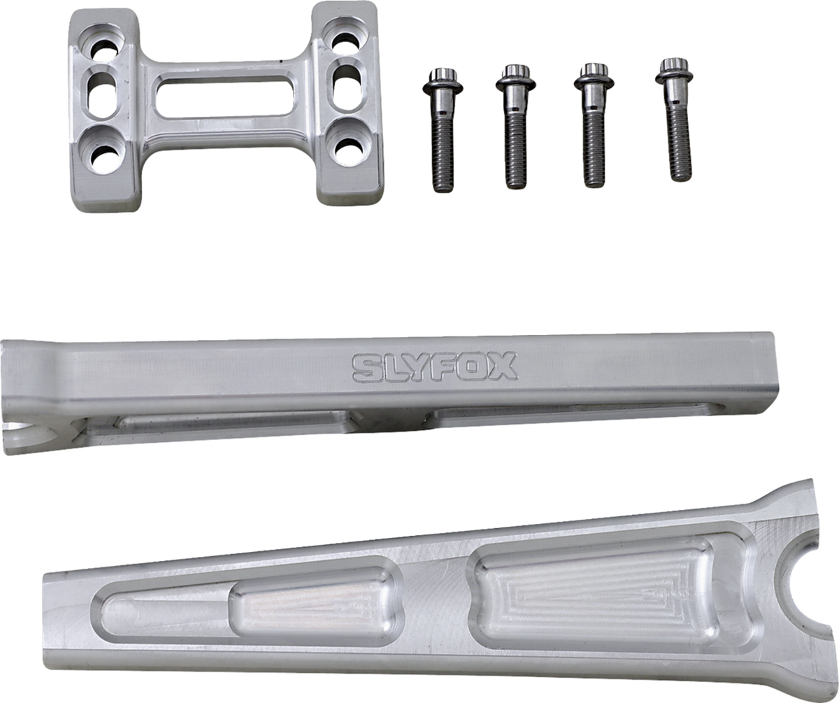 Handlebar Riser Kit - Straight - 1" Clamping - 10" Rise - Raw