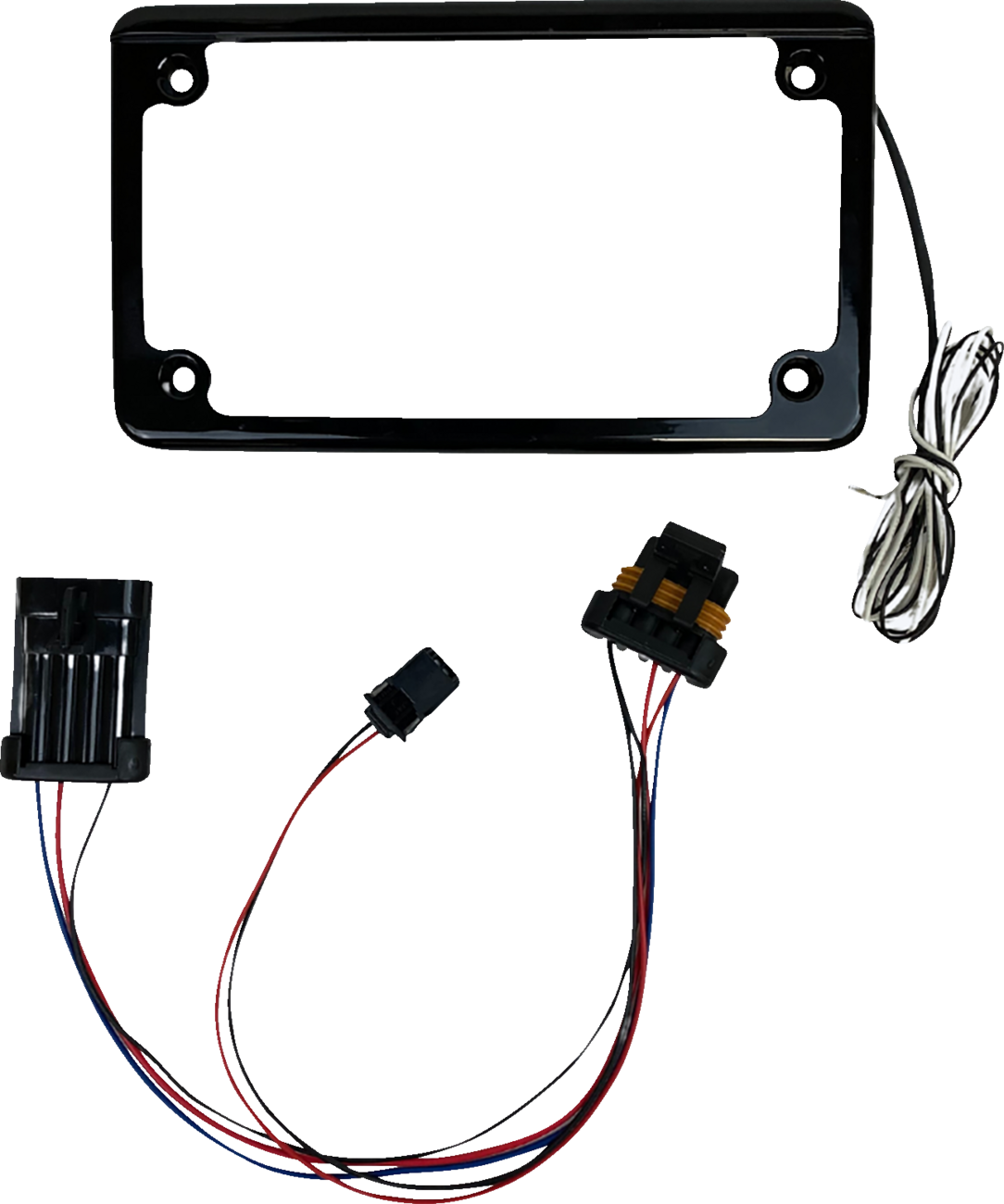 Lighted License Plate Frame - Gloss Black - RZR