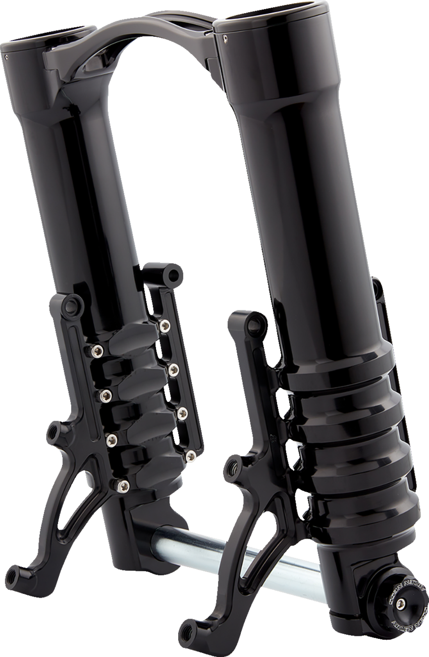 Fork Legs - 49 MM - Black Anodized - For Custom Radial Mount Brake Caliper