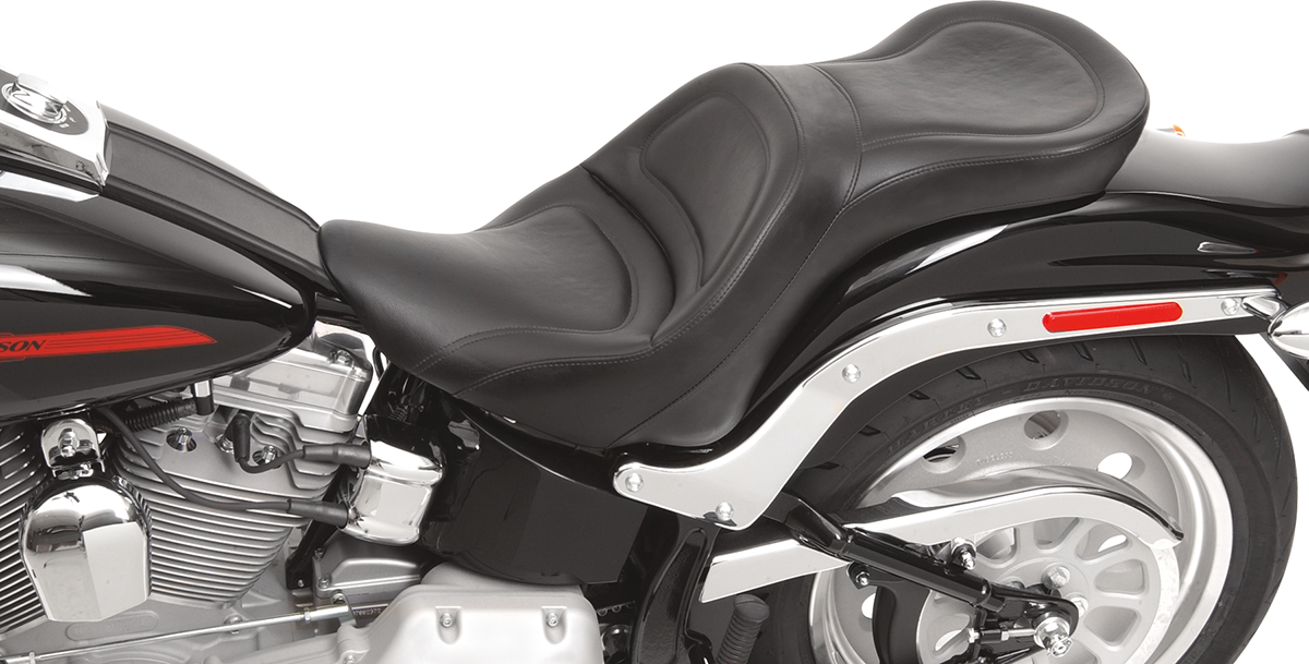 Seat - Explorer™ - Without Backrest - Stitched - Black - FLSTF '07-'17