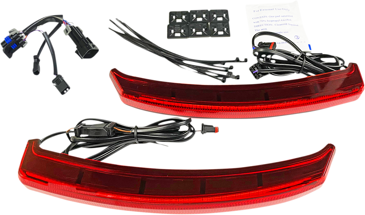Saddle Bag Lights - Red Lens - Indian