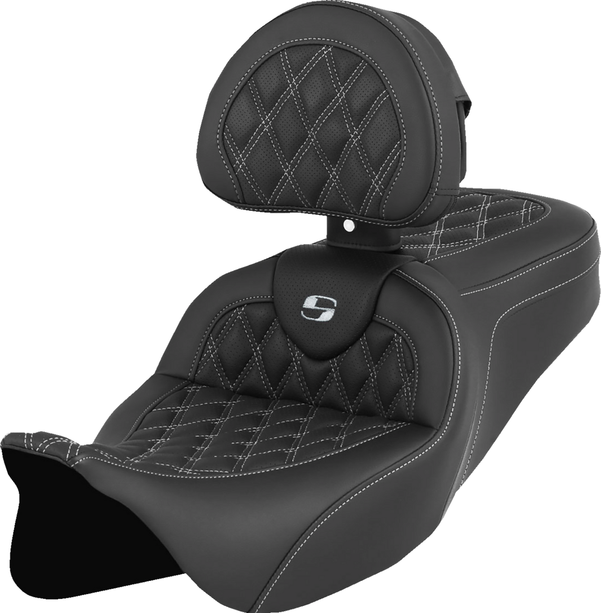 Roadsofa™ Seat - With Backrest - White Stitch - FL '08-'23
