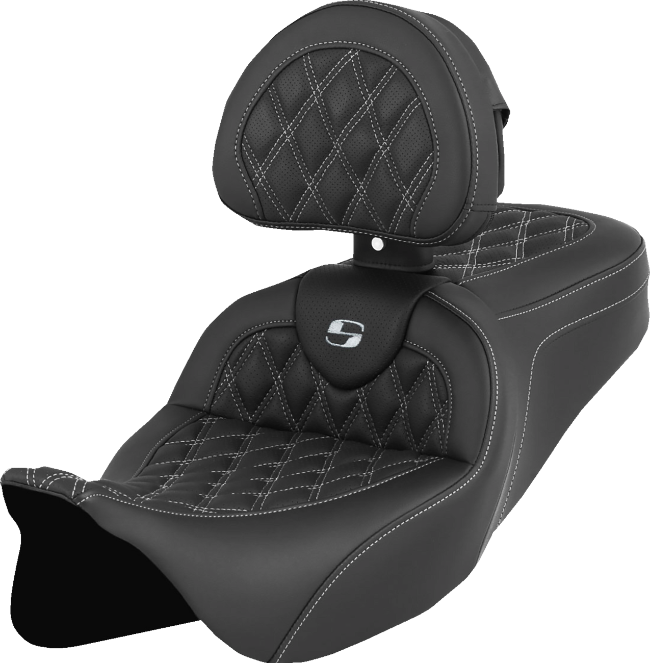 Roadsofa™ Seat - With Backrest - White Stitch - FL '08-'23