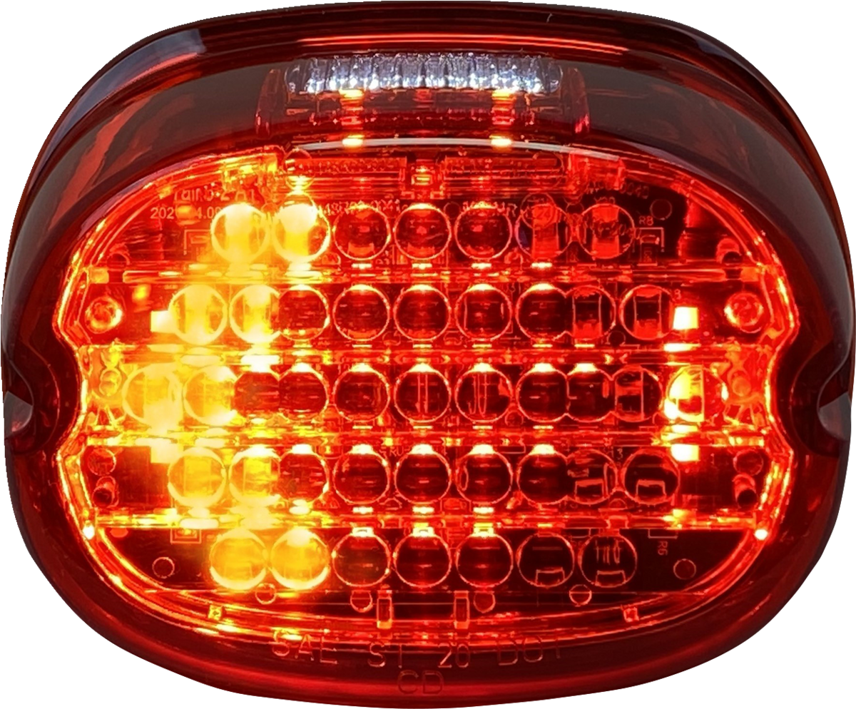 Taillight W/ Integrated Turn Signal - Top Window - Red Lens