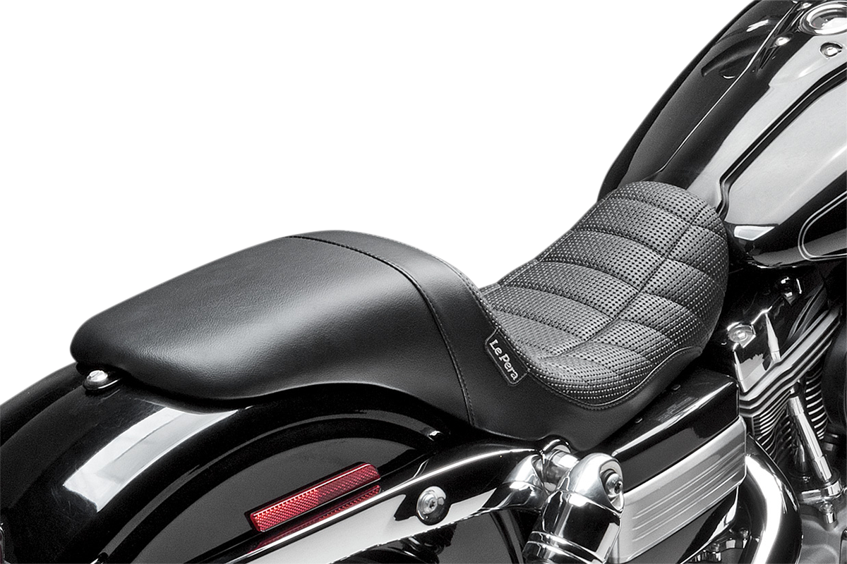 Daytona Sport Seat - Flat Track Stitch - Black - Dyna '06-'17