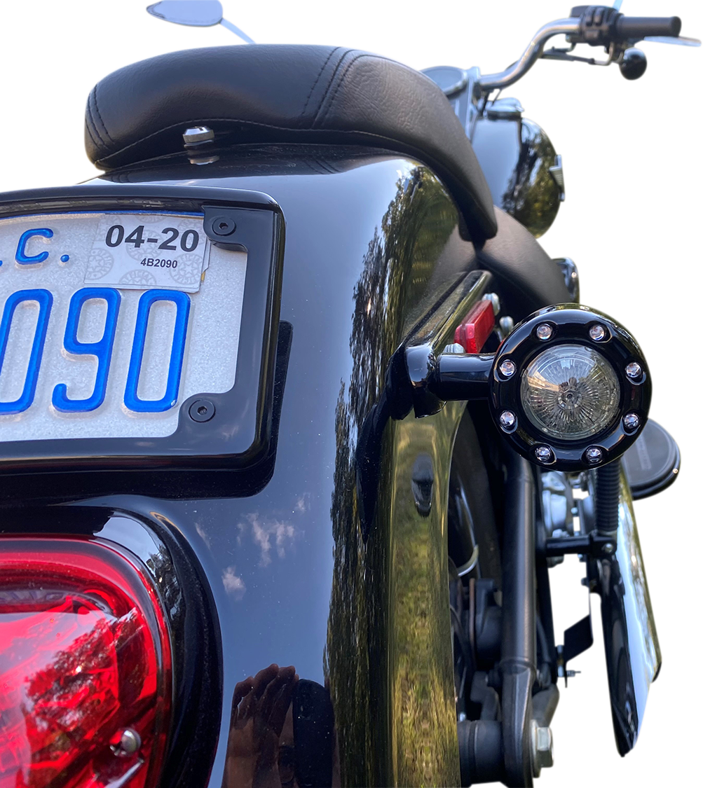 Bullet Turn Signal 1156 - Black - Smoke Lens