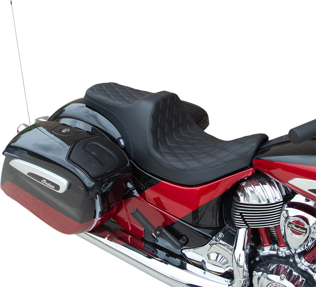 Predator III Seat - Forward Positioning - Double Diamond - Black Stitching - Indian '14-'22