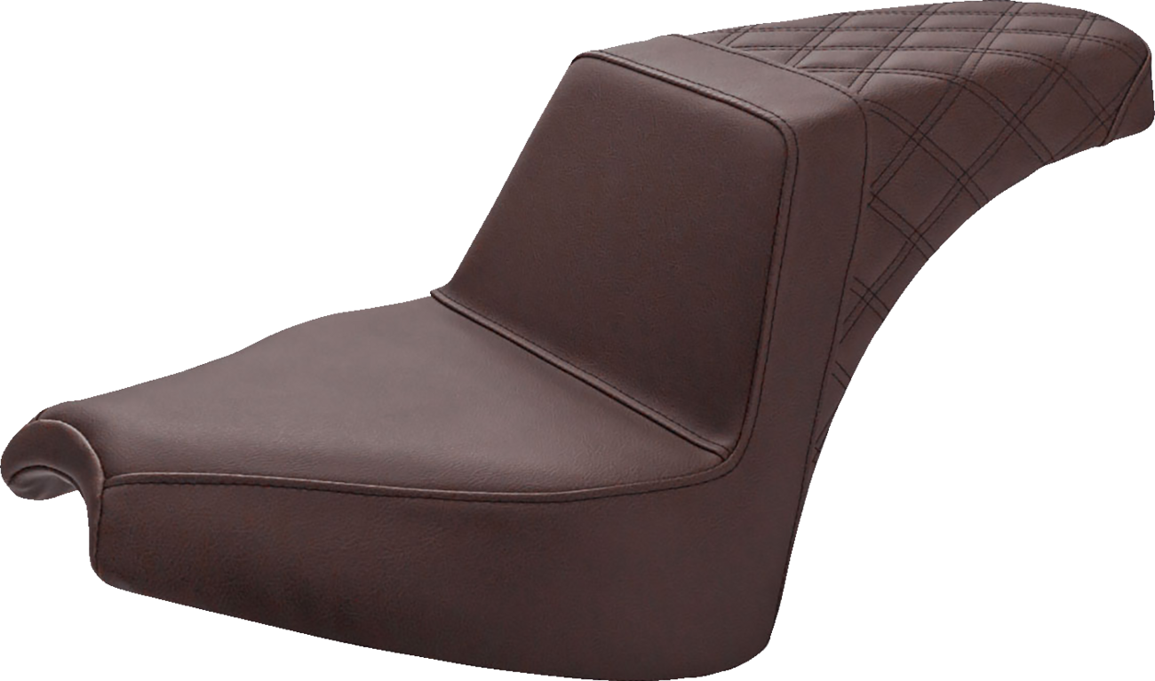 Step-Up Seat - Front Smooth/Rear Lattice Stitch - Brown - Chief