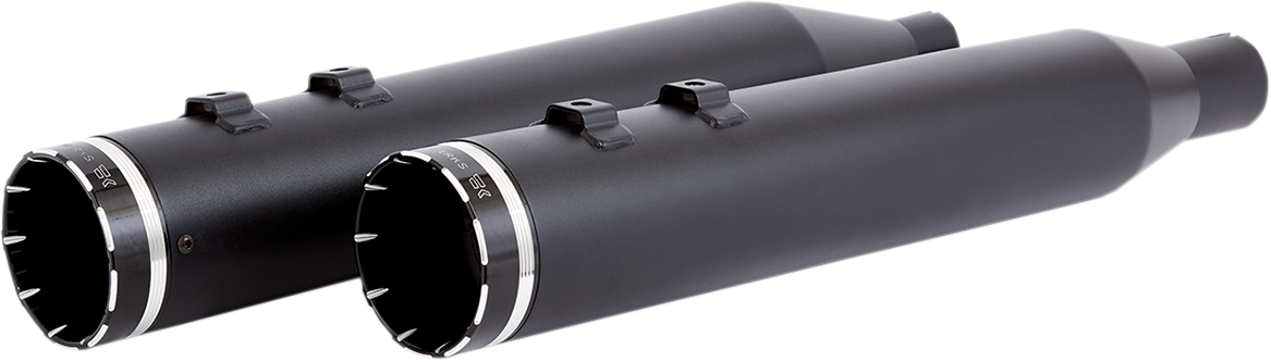 4-1/2" HP-Plus® Slip-On Mufflers - Black With Tracer - Touring