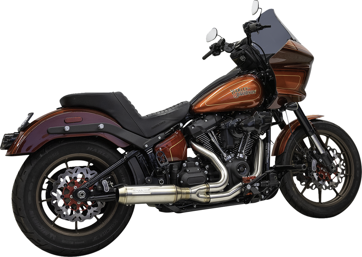 2-Into-1 Super Bike Exhaust System With 4" Muffler - Stainless Steel