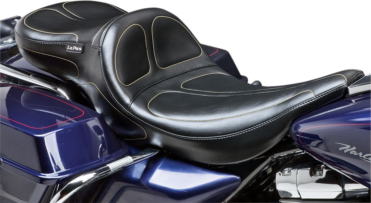Maverick Daddy Long Legs Seat - Black - Stitched - FLT '02-'07