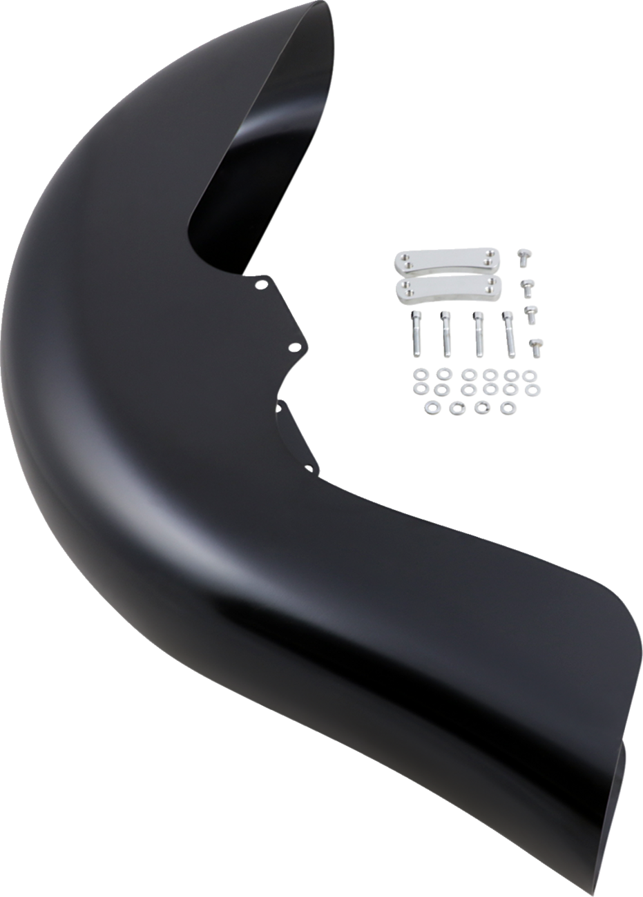 Benchmark Front Fender - For Raked Frames - Black - 26" - HD Touring/Trike