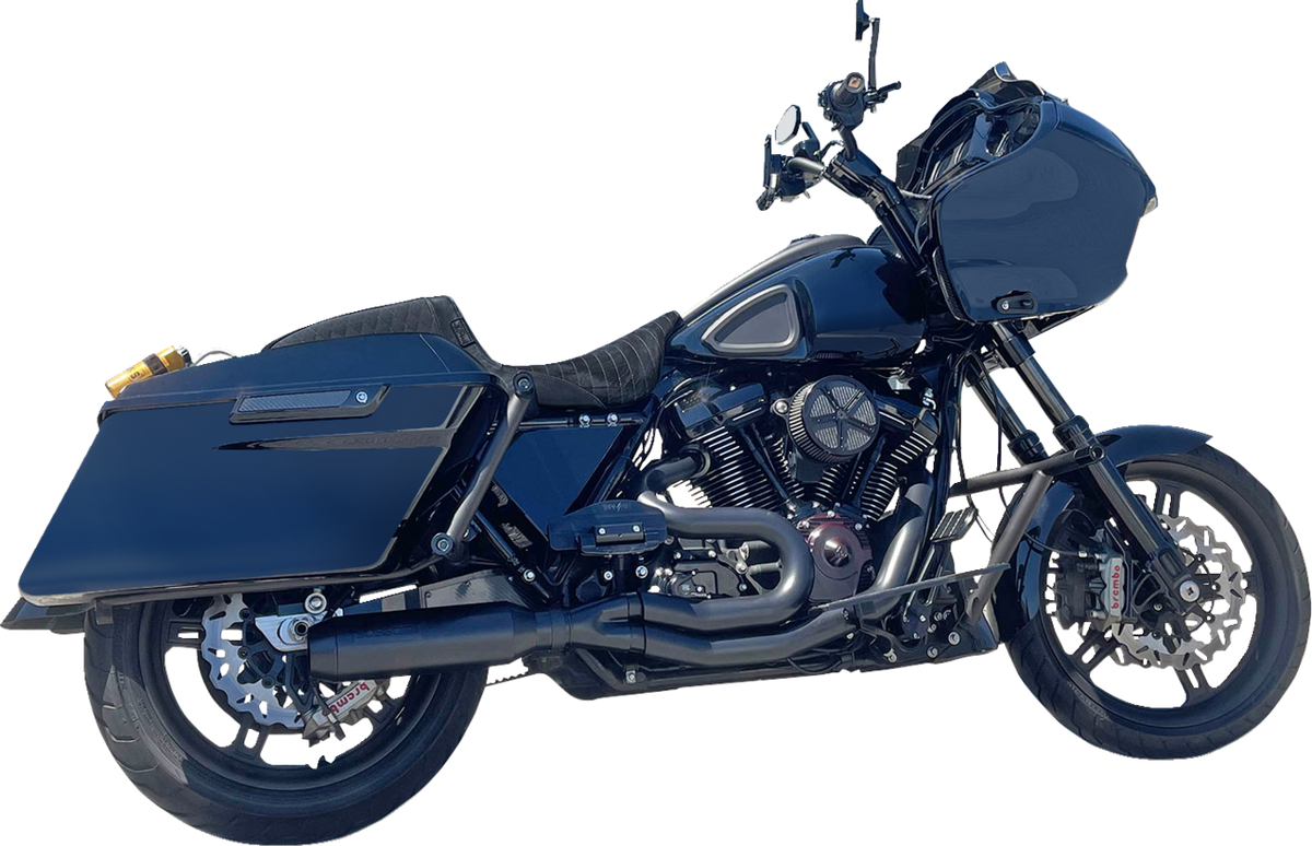 2-Into-1 Mid-Length Super Bike Exhaust System - 4" Muffler - M8 Touring