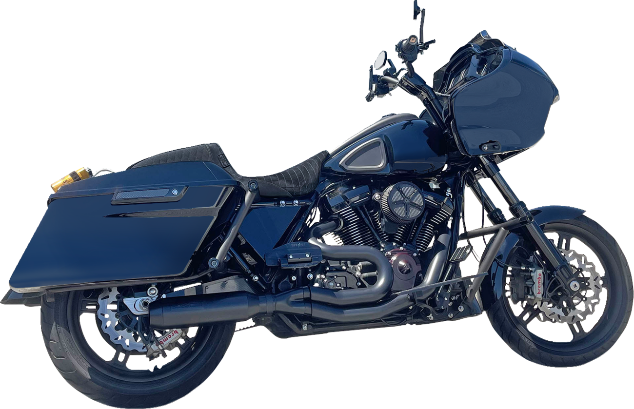 2-Into-1 Mid-Length Super Bike Exhaust System - 4" Muffler - M8 Touring