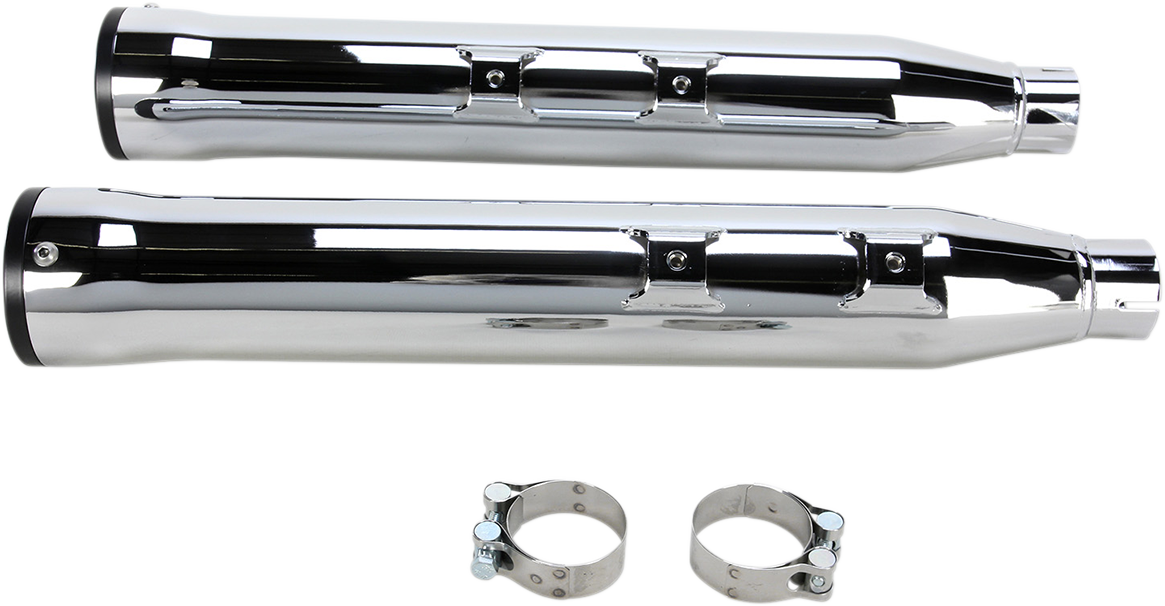 Slip-On Mufflers With Race Pro Tips - 3" - Chrome - '07-'17 FLSTN/FLSTSB/FLSS/FLSTFBS