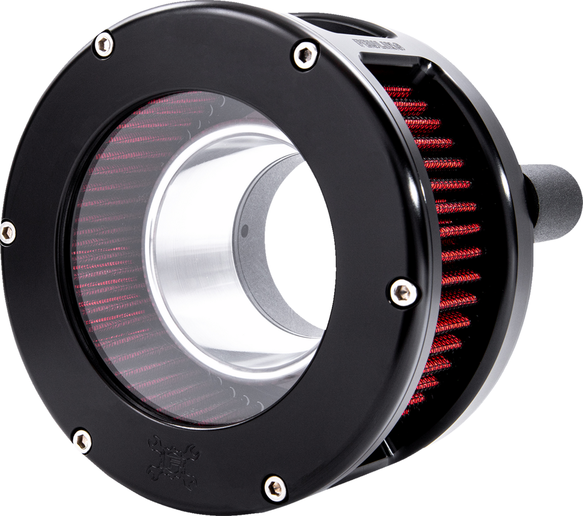 BA Series Air Cleaner Kit - Black Anodized - Red Filter