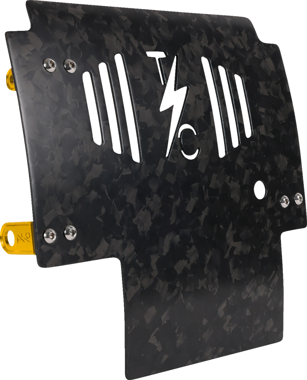Skid Plate - Carbon Fiber/Forged - With Gold Brackets - FLHX/FLTRX