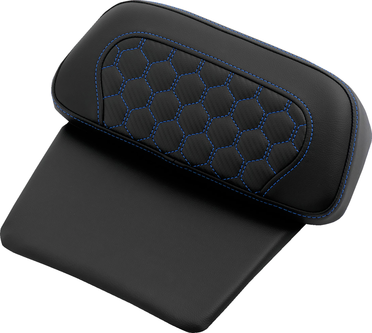 Chopped Tour Pak Pad - Honeycomb - Blue Stitching - FLH/FLT '14-'24