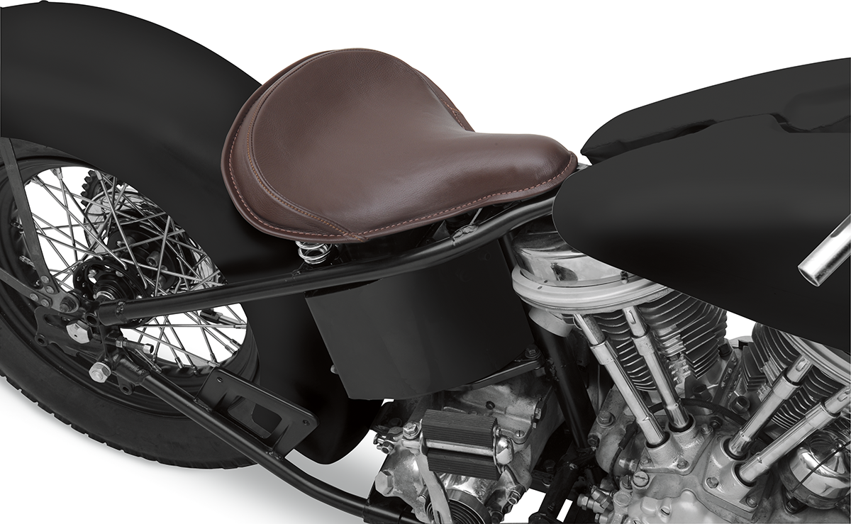 Seat - Spring Solo - Large - Brown Leather/Perimeter Stitch