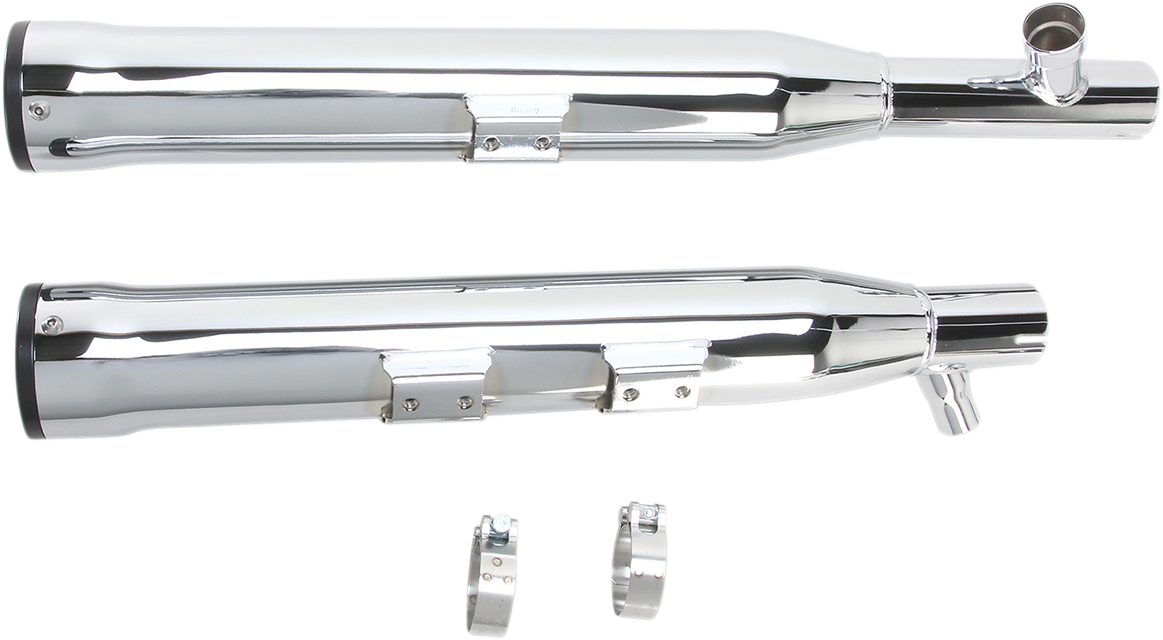 Slip-On Mufflers With Race Pro Tips - 3" - Chrome - '00-'06 FLSTF/FXSTD