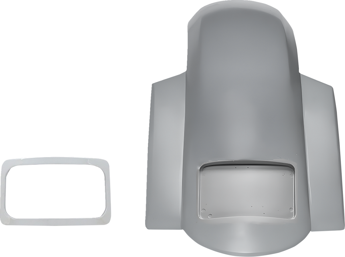 Short Sport Rear Fender - With Chrome Plate Frame