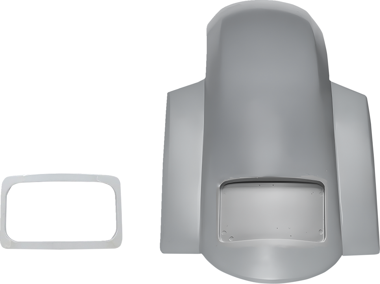 Short Sport Rear Fender - With Chrome Plate Frame