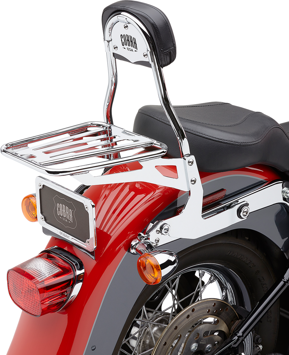 Backrest Kit - 14" - Chrome - Softail