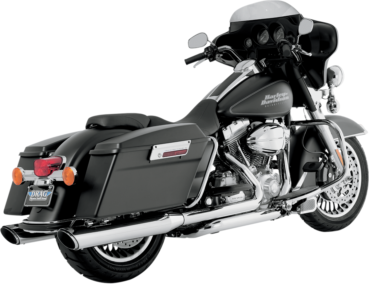 Twin Slash Slip-On Mufflers - Chrome - '95-'16 FL
