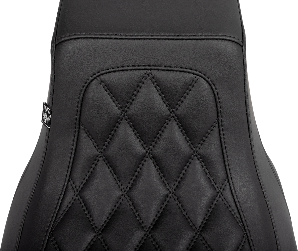 One Piece 2-Up Squareback Seat - Double Diamond - Smooth - FLH/FLT '23-'25
