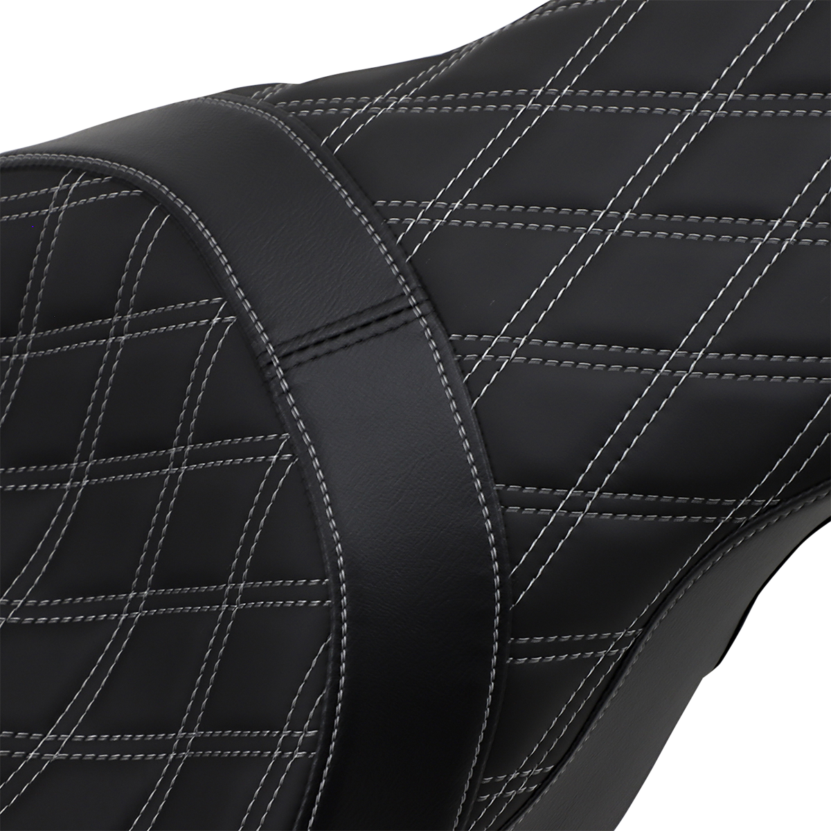 Forward Positioned Predator 2-Up Seat - Double Diamond - Silver Stitched - FL '08-'23