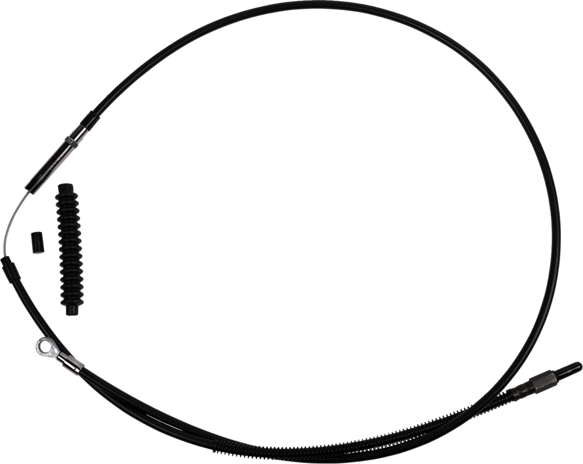 High-Efficiency Black Vinyl Clutch Cable - +6" Size
