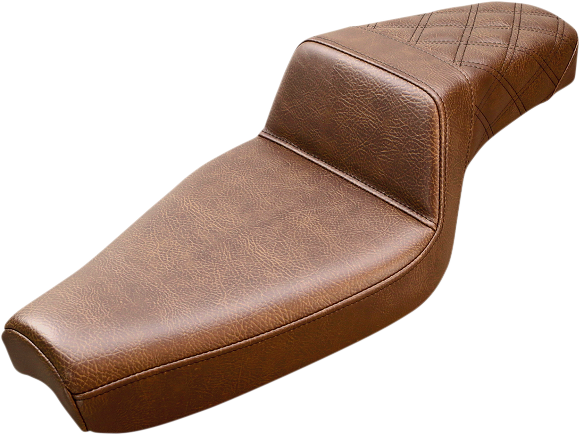 Step-Up Seat - Rear Lattice Stitch - Brown - XL