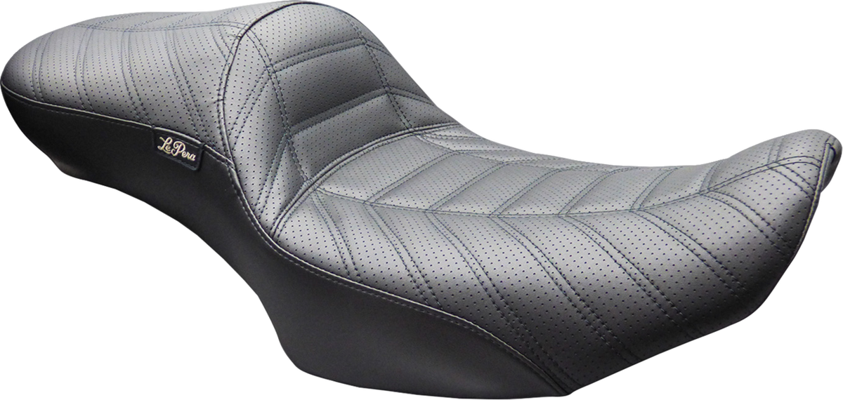 Maverick Daddy Long Legs Seat - Without Backrest - Black Indy Stitch - FLH/FLT '23-'26