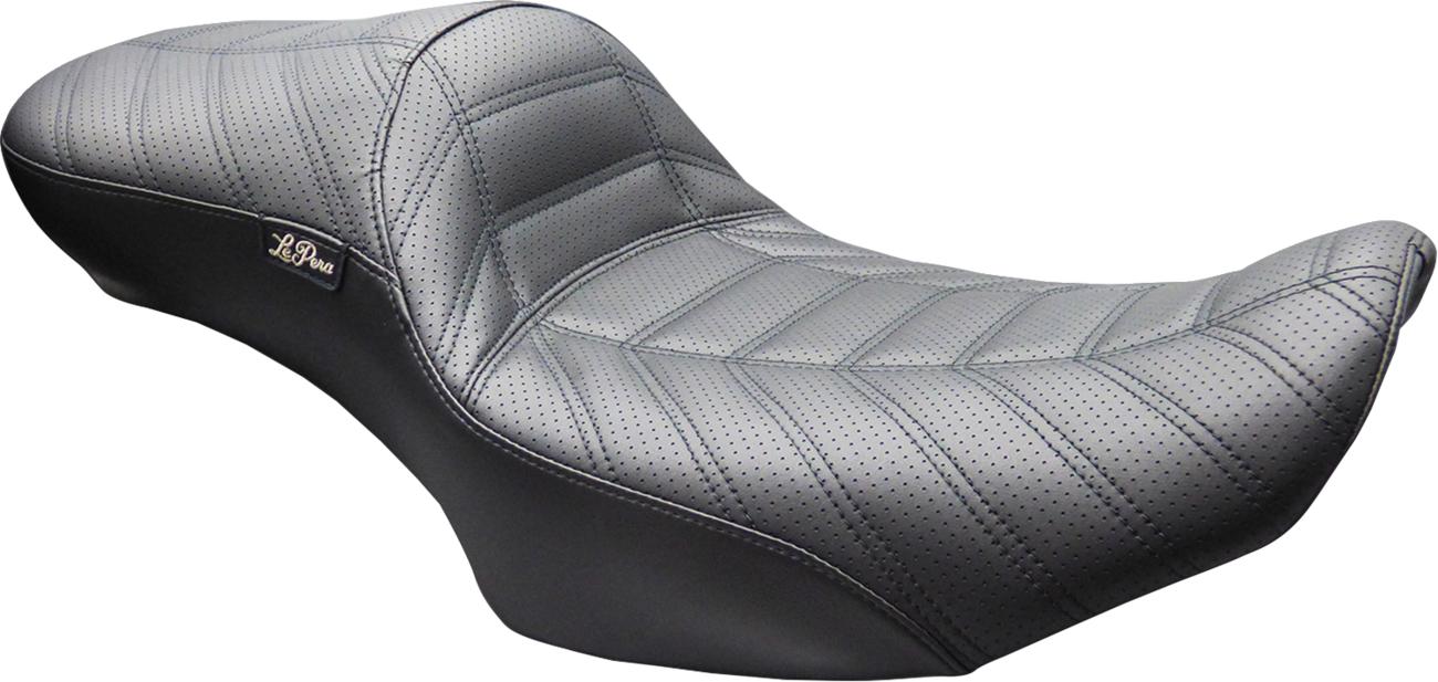 Maverick Daddy Long Legs Seat - Without Backrest - Black Indy Stitch - FLH/FLT '23-'26