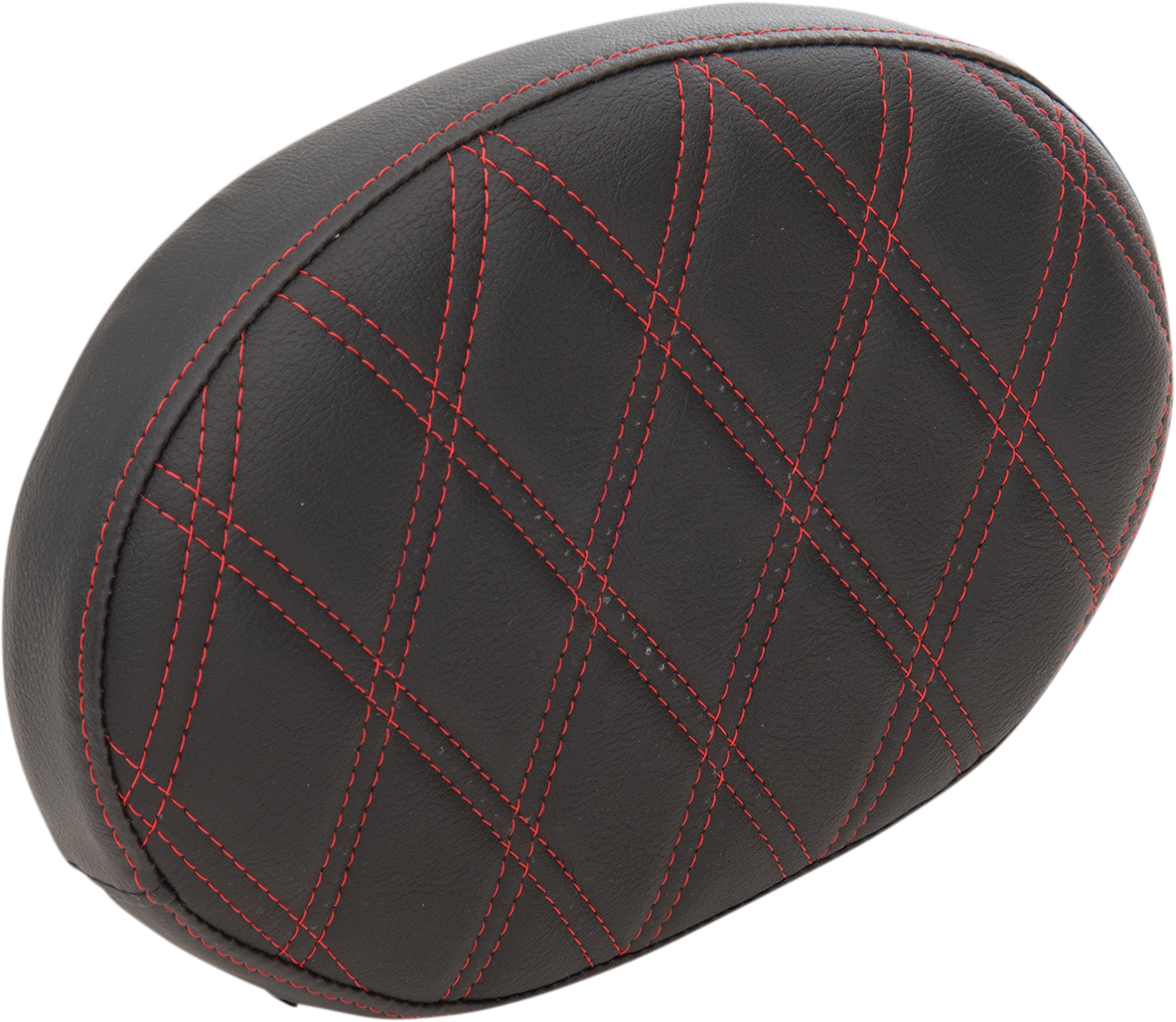 Oval Sissy Bar Pad - Double Diamond - Red Stitch - FL '99-'22