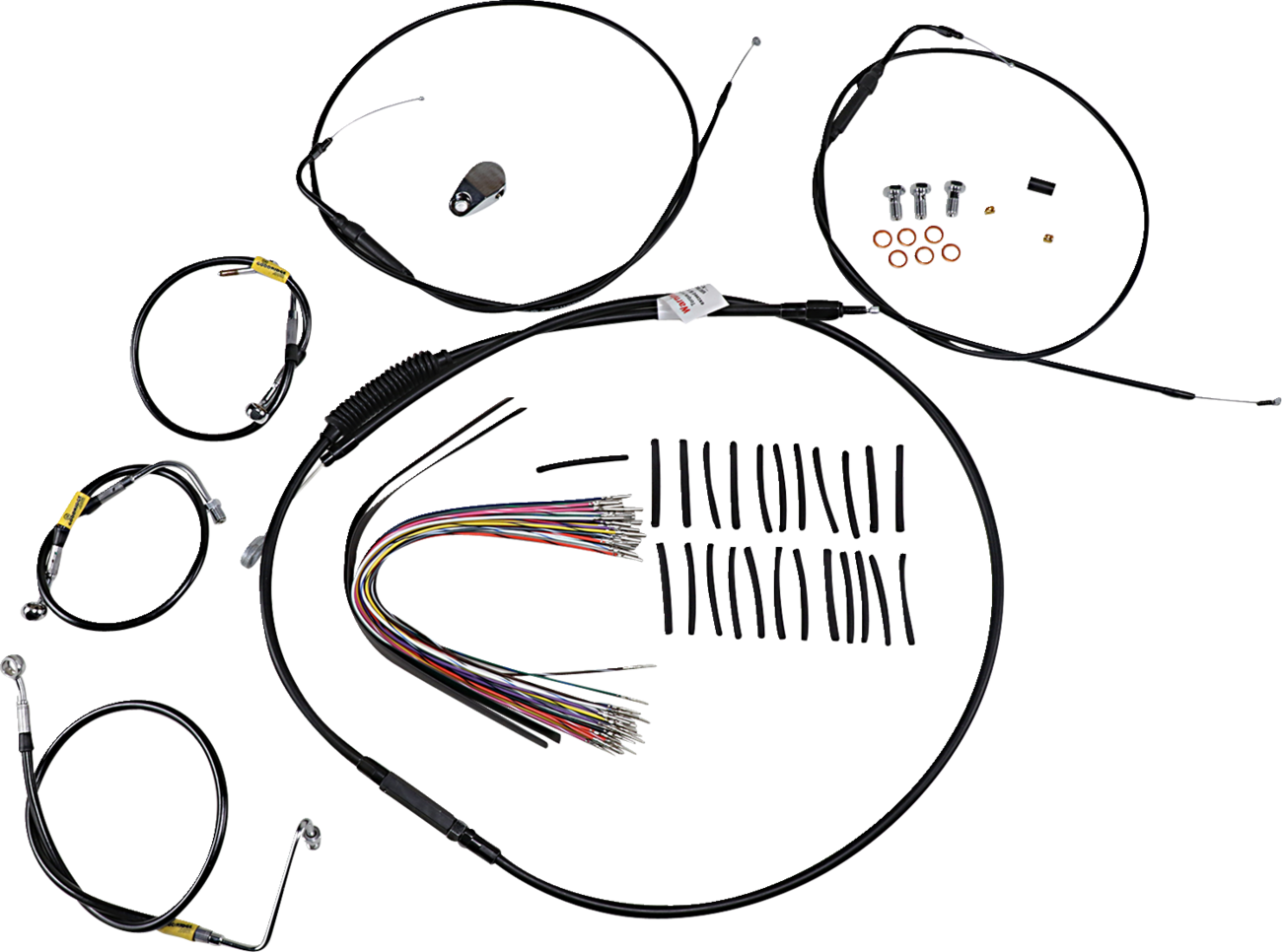 Control Kit For Early Touring Bikes With Bagger Bar Handlebars - 13" - Non-Cruise - Black
