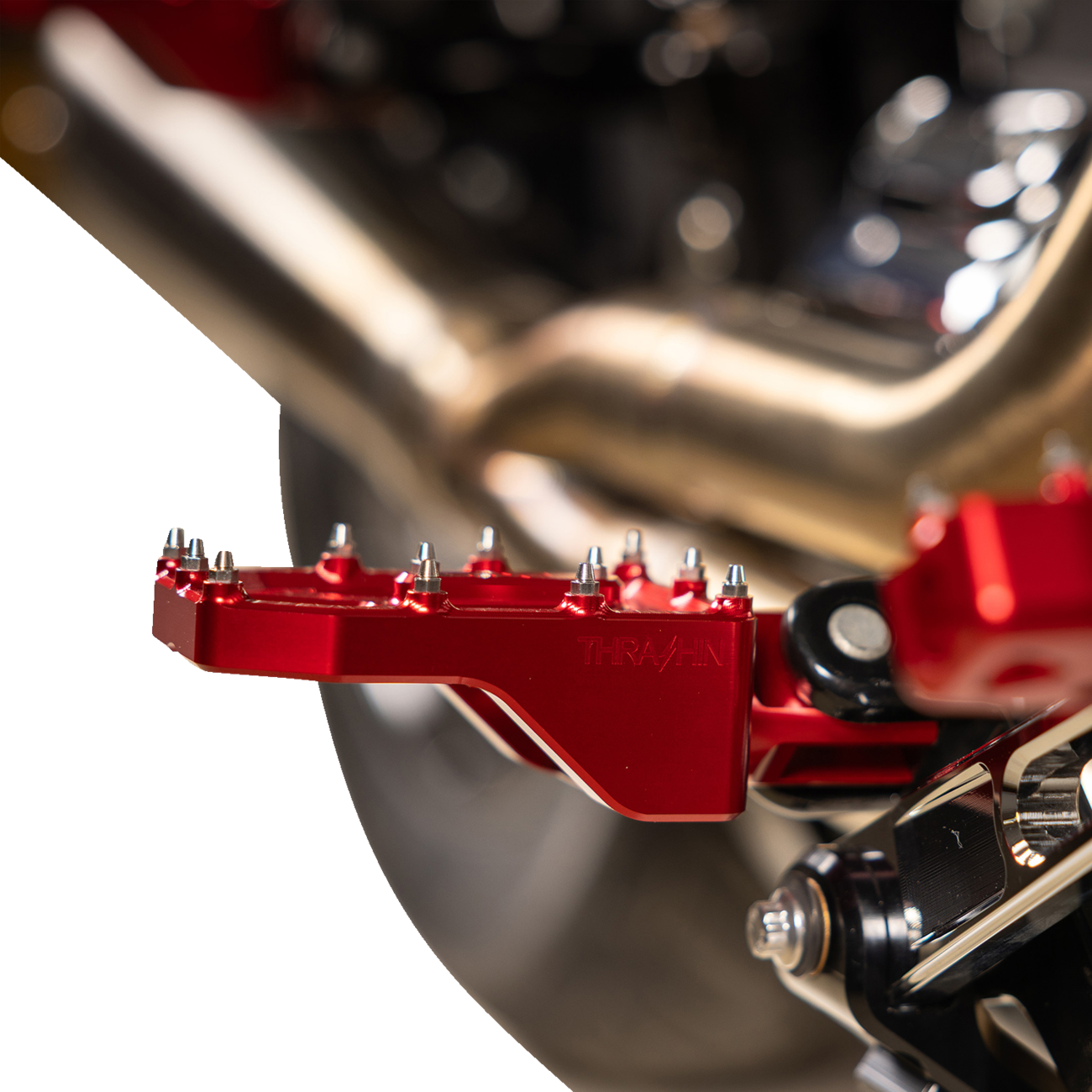 Aggressor Foot Pegs - Rear - Red - HD '72-'25