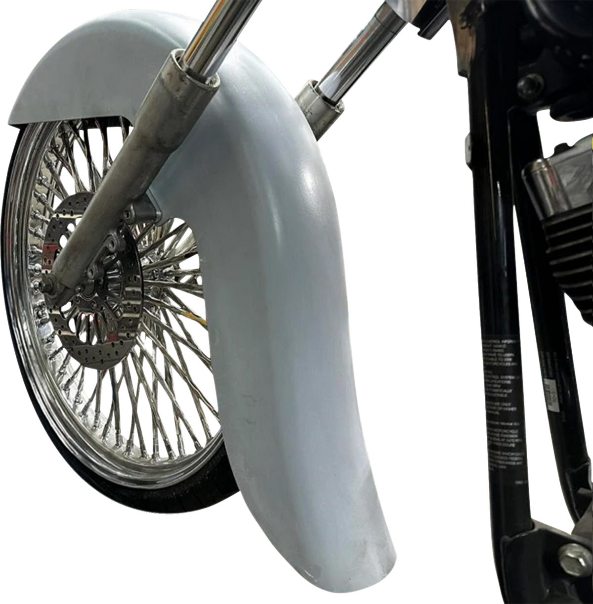 El Rey Front Fender - 26" Wheel - With Satin Spacers - HD Softail
