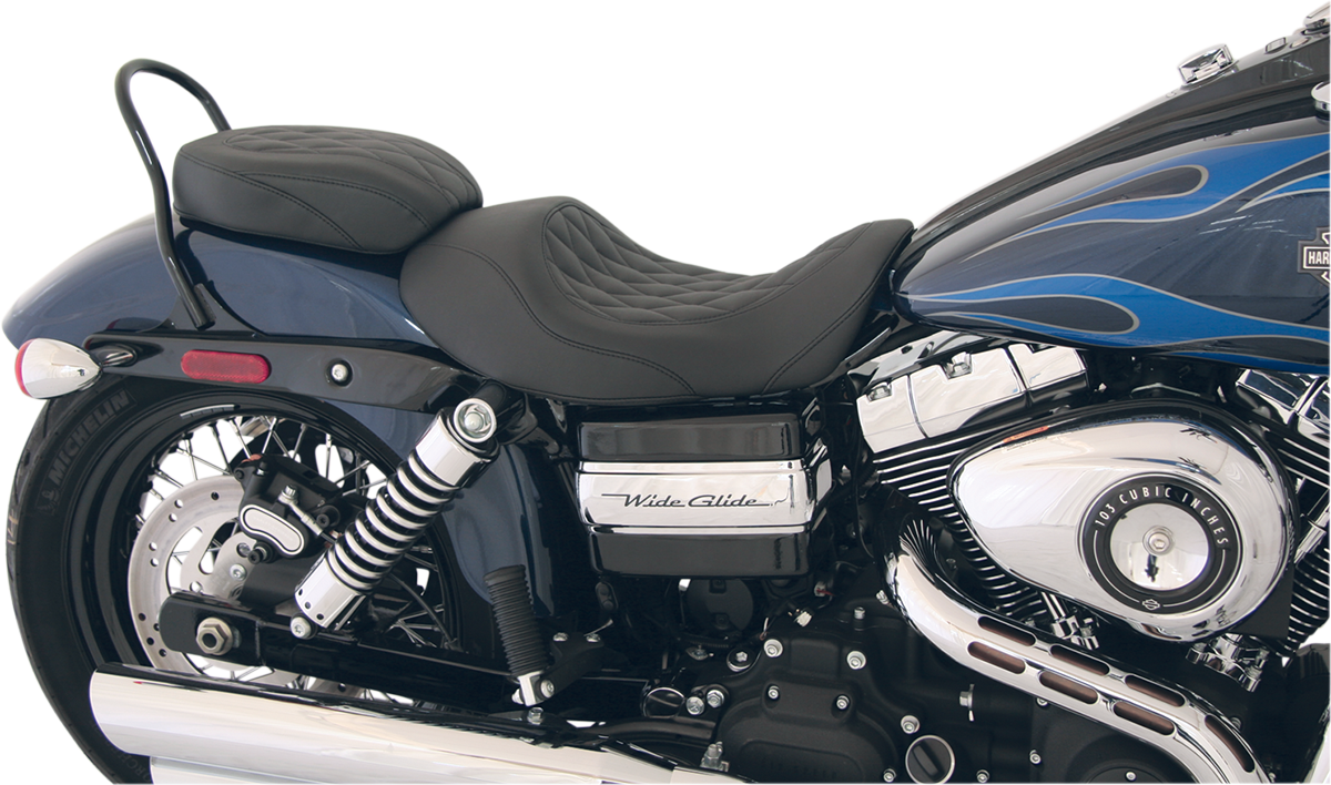 Forward Wide Tripper Solo Seat - Diamond - Black - Dyna '06-'17