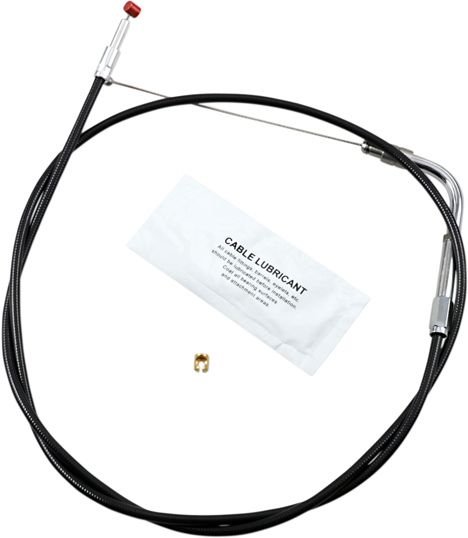 Black Vinyl Throttle Cable - +6" Size - 37" Length