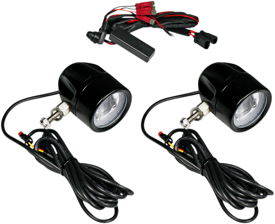 Fog Light - Black - Clear Lens - Universal