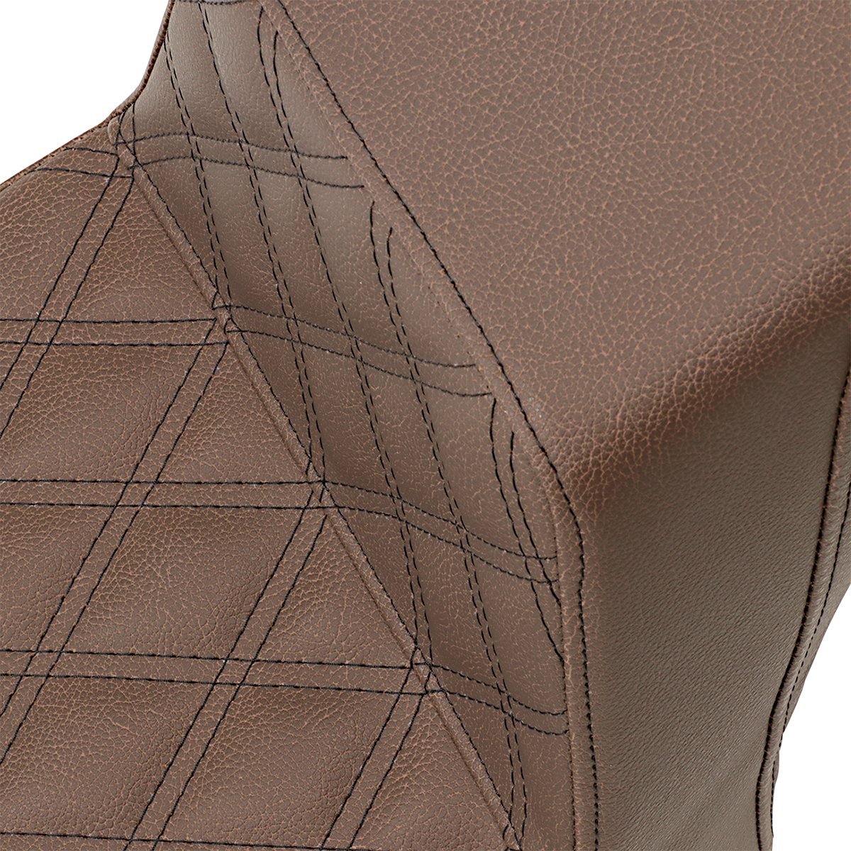 Step-Up Seat - Front Lattice Stitch/Rear Smooth - Brown - Scout Bobber