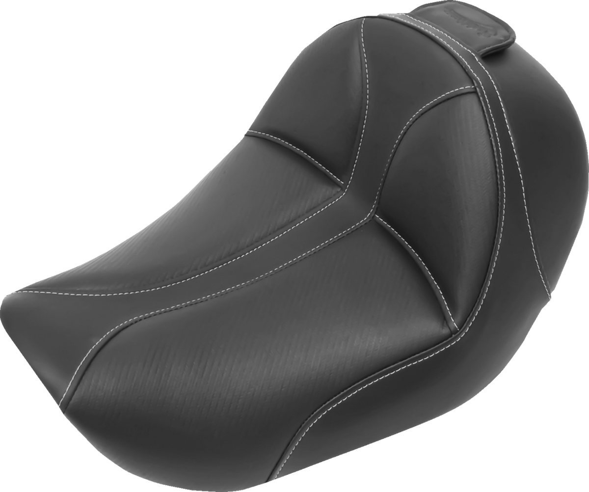 Dominator Solo Seat - W/O Backrest - Black W/ Gray Stitching - FL/FX '06-'17
