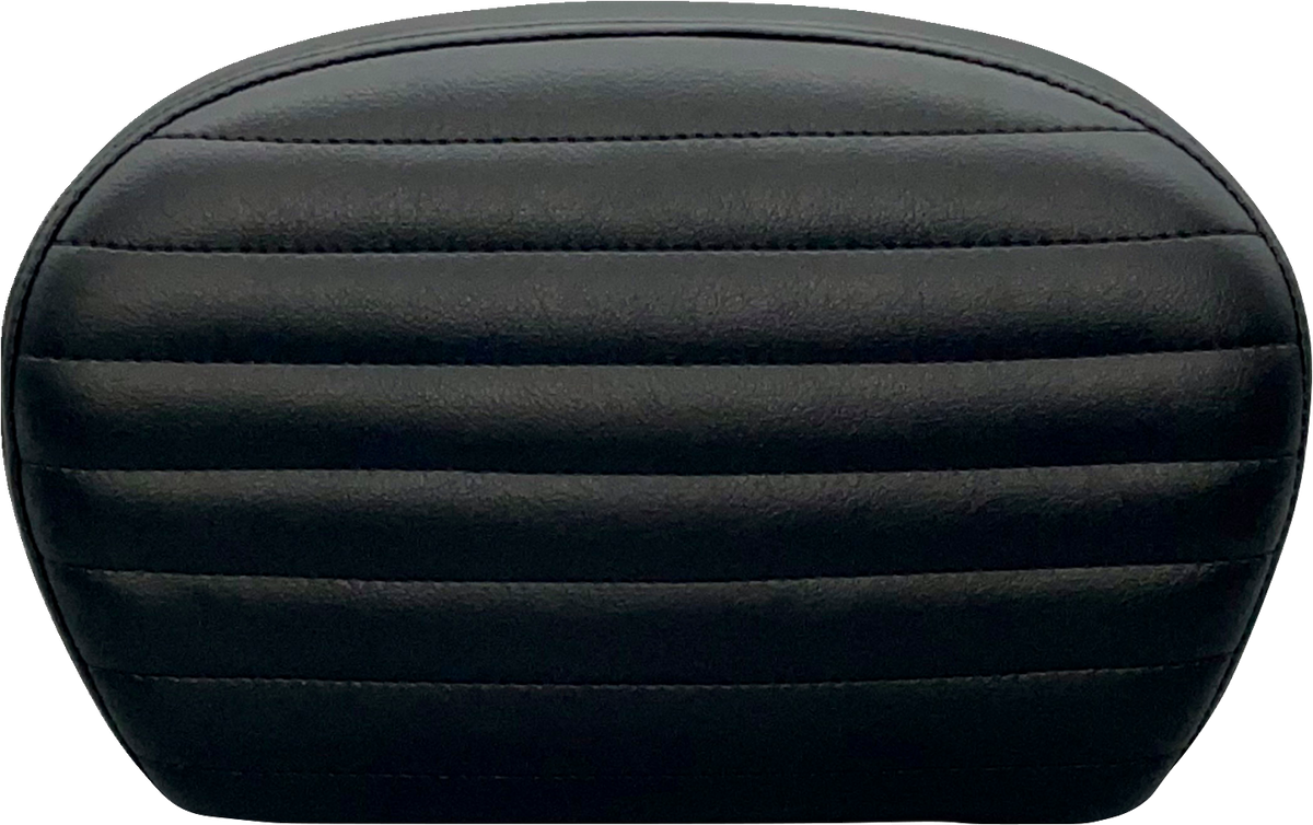 Sissy Bar Pad - Large - Pleated - Dull Black
