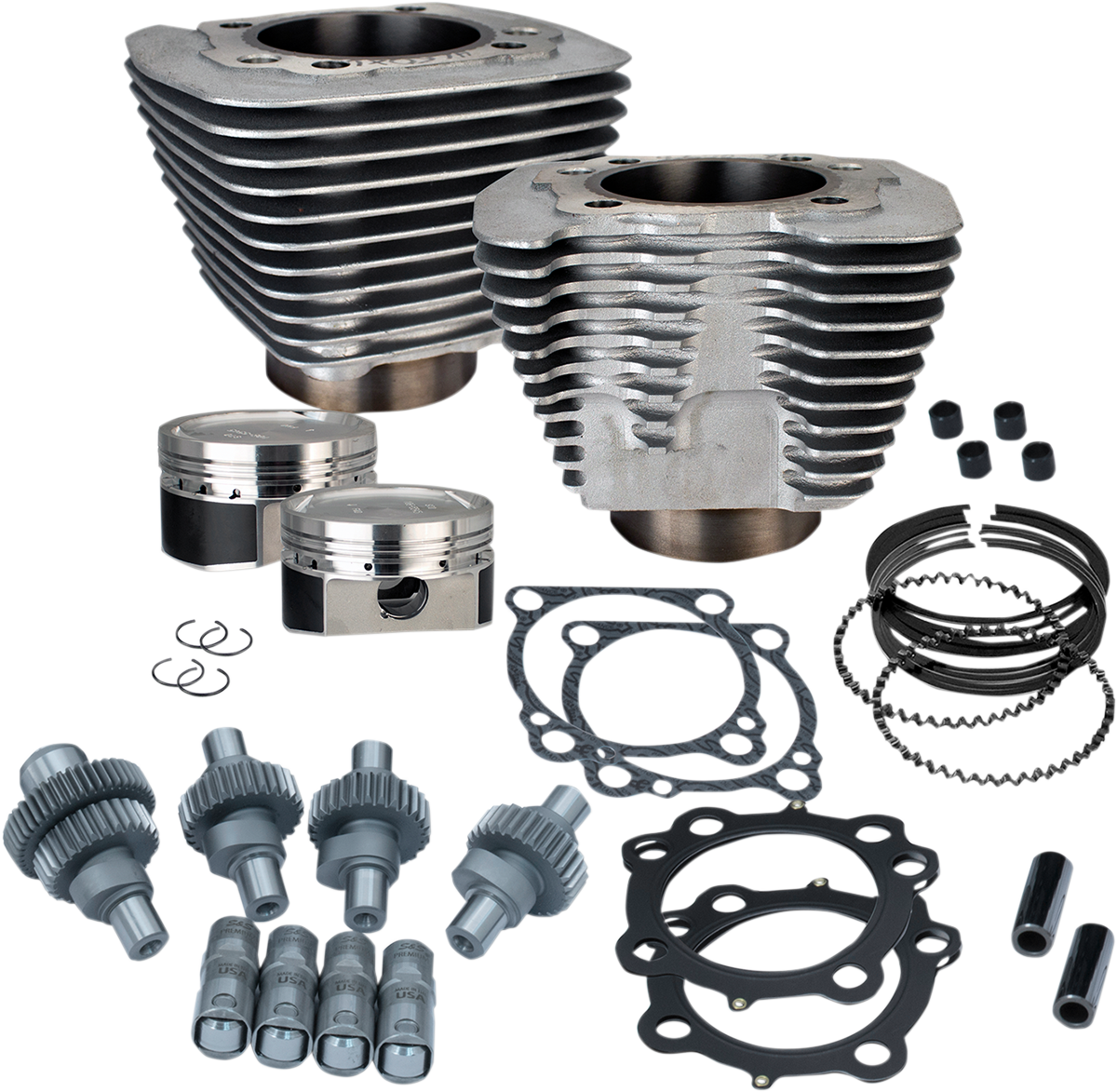 Hooligan Kit - 883 Cc To 1200 Cc - Silver Powdercoat - Sportster