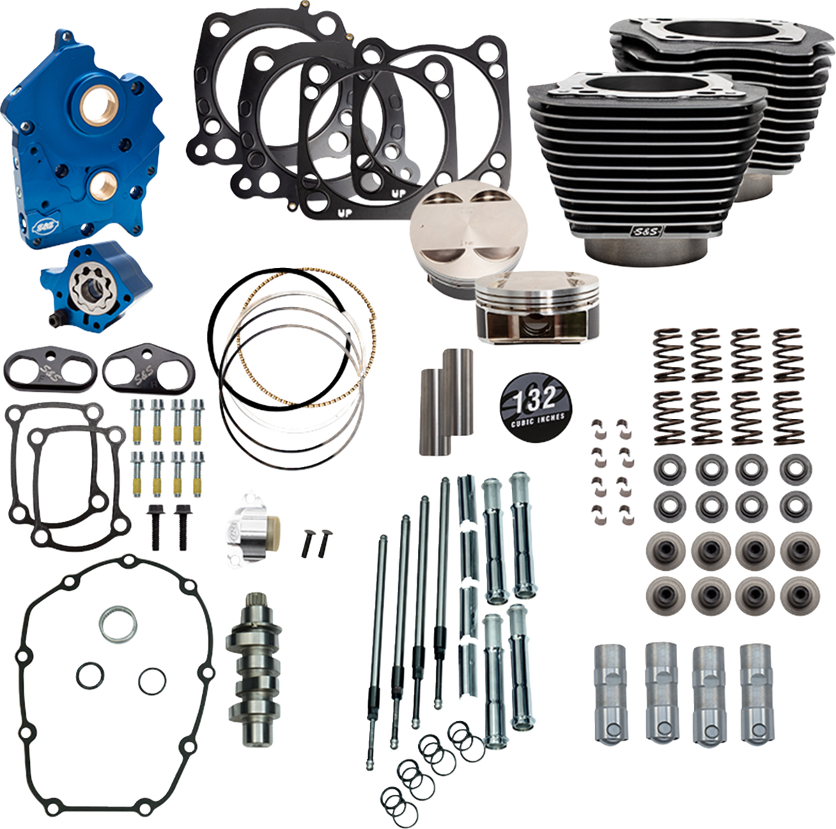 132" Power Pack - 550 Chain Drive - Oil Cooled - Black Granite W/Highlight Fins - 114"/117" M8