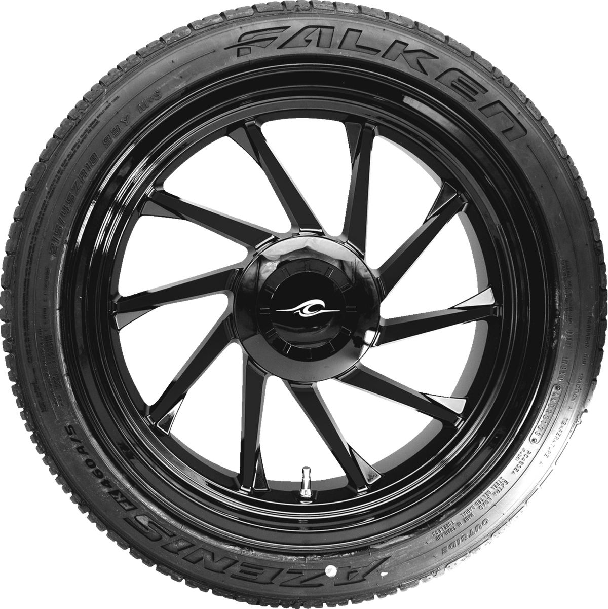 Hurricane 3D Rear Right Wheel - Black (18") | Falken Tire (215/45zr18)